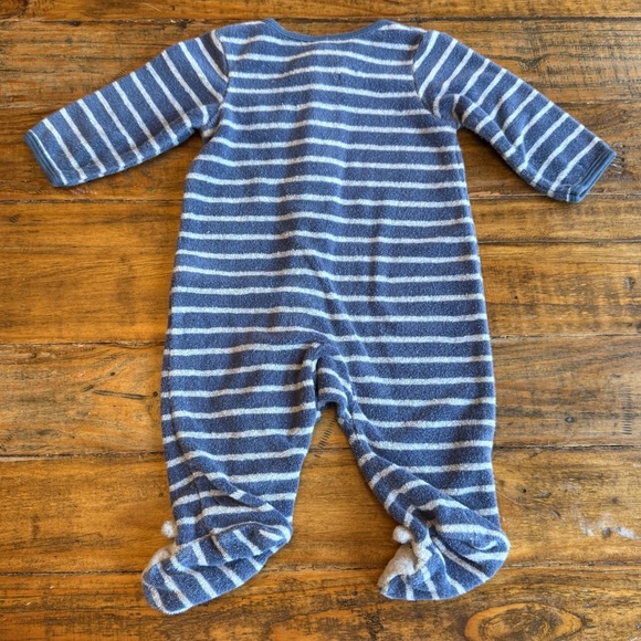 Carter's Blue and White Striped Footed One Piece - Picture 3 of 5